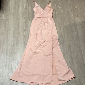 Dusty pink bridesmaids dress